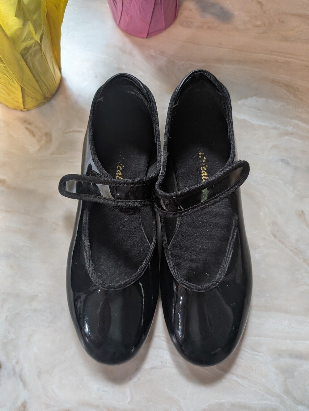 Girls Black Patent Mary Jane Style Tap Shoes